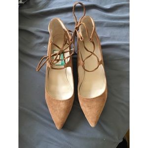 Cute camel strappy wedges